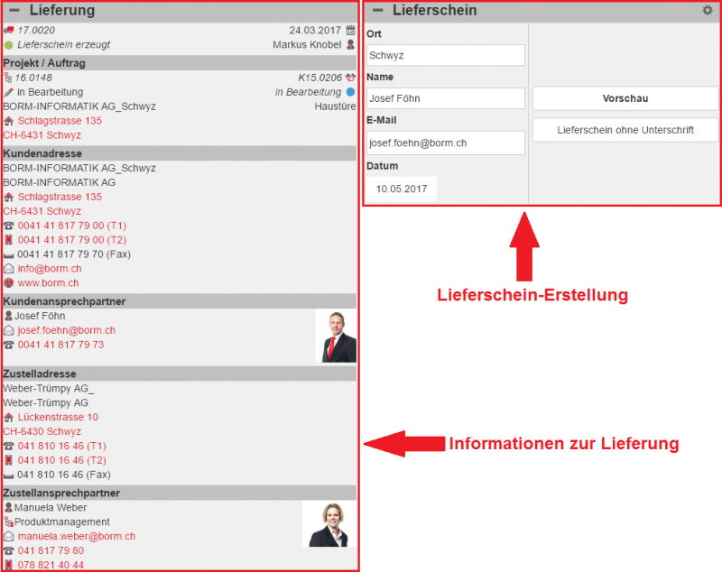 BormWork-Lieferungen