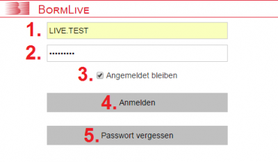 Login BormLive